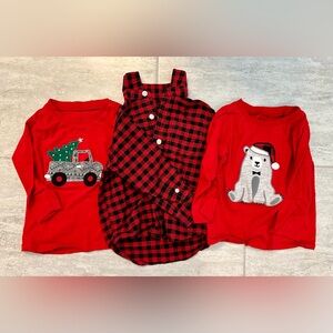 12 months boys Christmas shirts haul